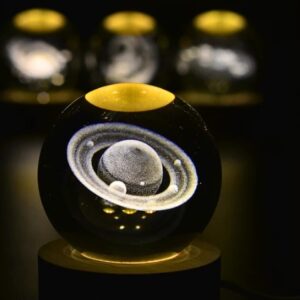 Crystal Lamp - Rings of Saturn