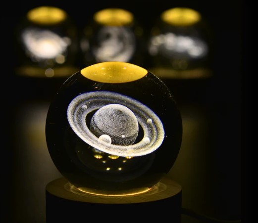 Crystal Lamp – Rings of Saturn